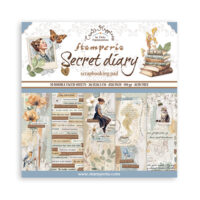 Stamperia Scrapbooking Pad 10 sheets 8" x 8"  -  Background - Create Happiness - Secret Diary (SBBS103)