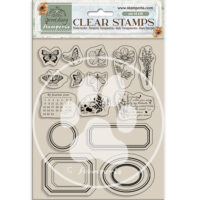 Stamperia Acrylic stamp - Create Happiness - Secret Diary - Labels (WTK192) - PREORDER