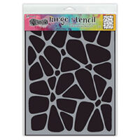 Dylusions Stencil - Crazy Paving - Large (DYS85034)