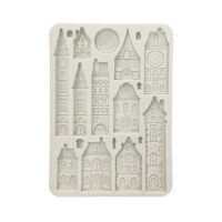 Stamperia Silicon Mould A5 - Gear up for Christmas - cozy houses (KACMA531) - PREORDER