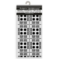 Stamperia Thick stencil - Gear up for Christmas - fabric pattern (KSTDL97) - PREORDER