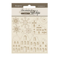 Stamperia Decorative chips - Gear up for Christmas - cozy houses (SCB226) - PREORDER