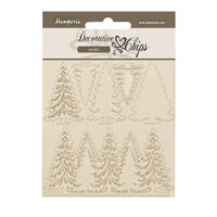 Stamperia Decorative chips - Gear up for Christmas - trees (SCB231) - PREORDER