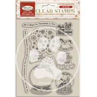 Stamperia Acrylic stamp - Gear up for Christmas - snowglobes (WTK197) - PREORDER