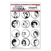 Dina Wakley MEDIA Stamps -  Pocket Circles (MDR83221)