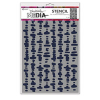 Dina Wakley MEDIA Stencils - Dash Columns (MDS83078)