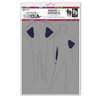 Dina Wakley MEDIA Stencils - Old School Silhouettes (MDS83108)