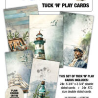 3Quarter Designs  - Maritime Tides - Tuck n' Play Cards - June Release (3QD-MT-TNP)