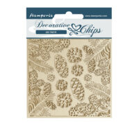 Stamperia Decorative chips - Romantic Christmas pinecones (SCB102)