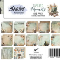 3Quarter Designs - Paper Pad  8" x 8" - Captured Moments (3QD-CM-8x8)