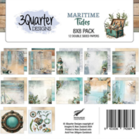 3Quarter Designs - Paper Pad  8" x 8" - Maritime Tides (3QD-MT-8x8)