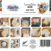 3Quarter Designs - Paper Pad  6" x 6" - Invention Age  (3QD-IA-6x6)